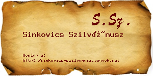 Sinkovics Szilvánusz névjegykártya